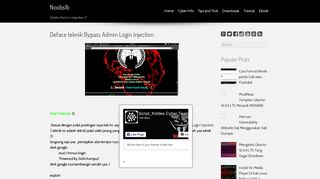 
                            9. Deface teknik Bypass Admin Login Injection ~ Noobslb