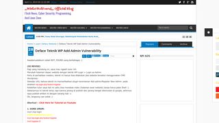 
                            1. Deface Teknik WP Add Admin Vulnerability | _MisterNotFound_ ...