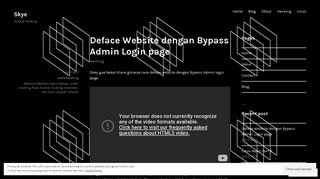 
                            12. Deface Website dengan Bypass Admin Login page – Skye