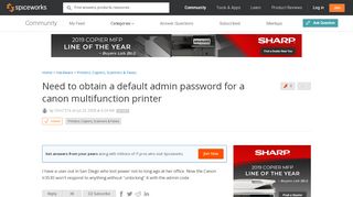 
                            4. Default admin password for Canon Multifunction Printers ...