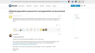 
                            11. Default jasperadmin password is not jasperadmin as documented ...