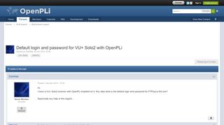
                            5. Default login and password for VU+ Solo2 with OpenPLi - [EN ...