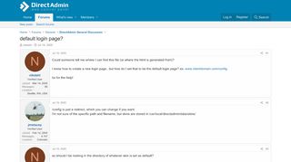 
                            8. default login page? - DirectAdmin Forums
