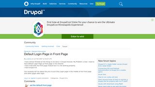 
                            4. Default Login Page in Front Page | Drupal.org