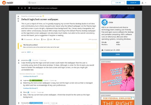 
                            7. Default login/lock screen wallpaper. : kde - Reddit