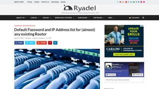 
                            5. Default Password and IP Address list for (almost) any ...