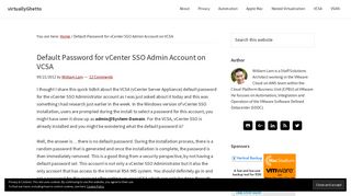 
                            9. Default Password for vCenter SSO Admin Account on VCSA