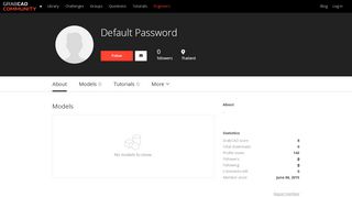 
                            3. Default Password | GrabCAD