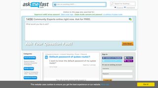 
                            4. Default password of qubee router? - I want to know the ...