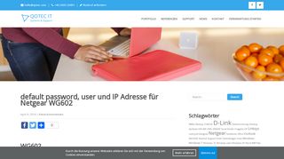 
                            9. default password, user und IP Adresse für Netgear WG602 - QOTEC IT ...