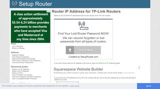 
                            5. Default router IP addresses for TP-Link routers. - SetupRouter
