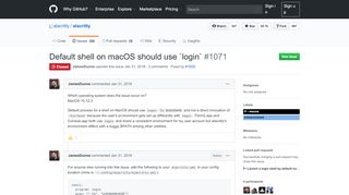 
                            8. Default shell on macOS should use `login` · Issue #1071 · jwilm ...