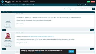 
                            2. Default SSH password? - Kodi Community Forum