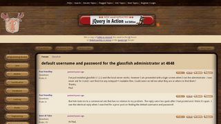 
                            6. default username and password for the glassfish administrator at 4848 ...