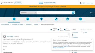 
                            10. default username & password - Cisco Community