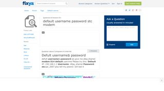 
                            11. default username password stc modem Questions & ...