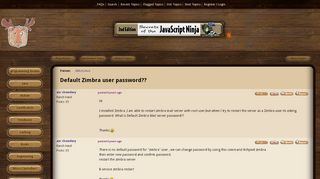 
                            5. Default Zimbra user password?? (GNU/Linux forum at Coderanch)