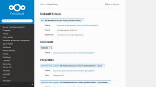 
                            12. DefaultToken — Nextcloud 13 Developer Manual 13 documentation