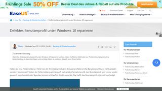 
                            1. Defektes Benutzerprofil unter Windows 10 reparieren - EaseUS