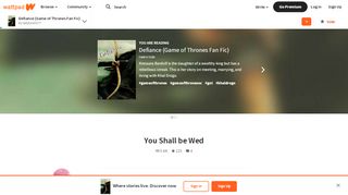 
                            11. Defiance (Game of Thrones Fan Fic) - You Shall be Wed - Wattpad