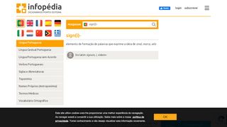 
                            7. Definição ou significado de sign(i)- no Dicionário Infopédia da Língua ...