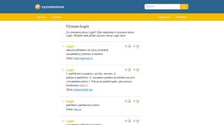 
                            8. Definice a význam Login - Vyznam-slova.com