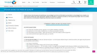 
                            10. Définir des mots de passe sécurisés - Assistance Bouygues Telecom