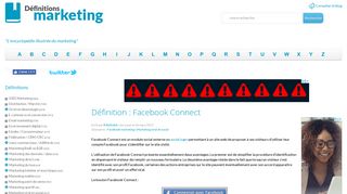 
                            10. Définition : Facebook Connect » Définitions marketing