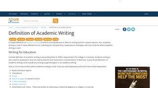 
                            4. Definition of Academic Writing - English Grammar Rules & Usage