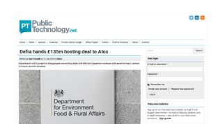 
                            9. Defra hands £135m hosting deal to Atos | PublicTechnology.net