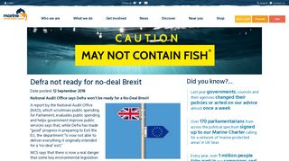 
                            12. Defra not ready for no-deal Brexit | Marine Conservation Society