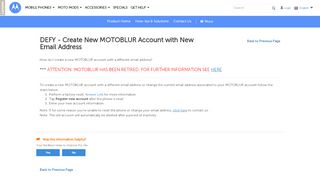 
                            5. DEFY - Create New MOTOBLUR Account with New Email Address ...