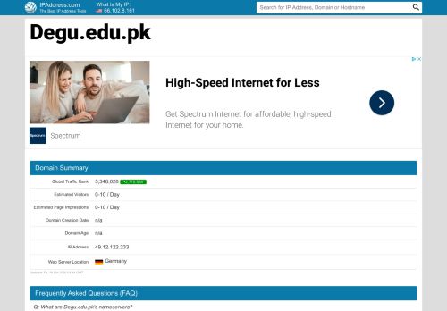 
                            10. Degu Website - degu.edu.pk | IPAddress.com