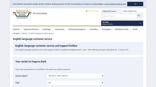 
                            3. Degussa Bank AG | English-language customer service