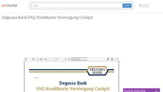 
                            6. Degussa Bank FAQ Kreditkarte Vereinigung Cockpit - PDF
