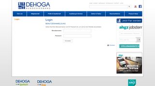 
                            1. DEHOGA Bundesverband: Login