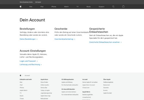 
                            2. Dein Account - Business - Apple (DE)