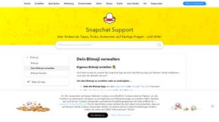 
                            5. Dein Bitmoji verwalten - Snapchat Support