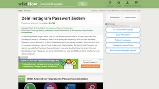 
                            11. Dein Instagram Passwort ändern – wikiHow