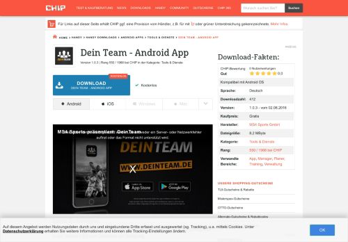 
                            6. Dein Team - Android App - Download - CHIP