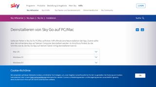 
                            11. Deinstallieren von Sky Go / Sky Ticket auf PC/Mac - Sky - Hilfecenter