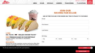 
                            3. Del Taco - Wifi Landing Page Connect