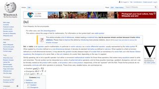 
                            12. Del - Wikipedia