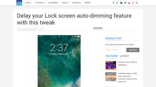
                            5. Delay your Lock screen auto-dimming feature with this tweak