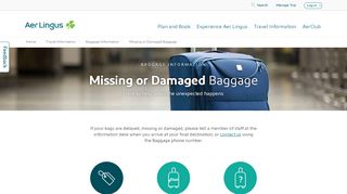 
                            3. Delayed/Missing Baggage - Aer Lingus