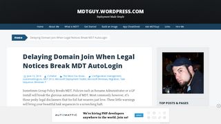 
                            11. Delaying Domain Join When Legal Notices Break MDT AutoLogin ...