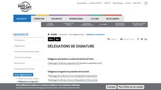
                            9. Délégations de signature | UPVM