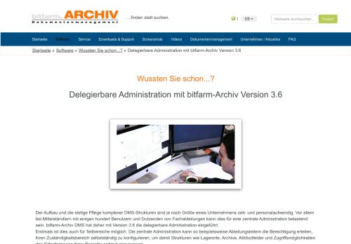 
                            8. Delegierbare Administration mit bitfarm-Archiv Version 3.6