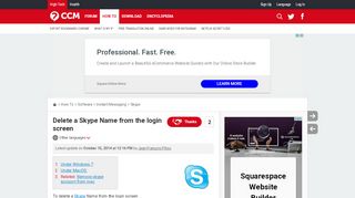 
                            12. Delete a Skype Name from the login screen - Ccm.net