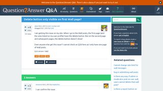 
                            10. Delete button only visible on first Wall page? - Question2Answer Q&A